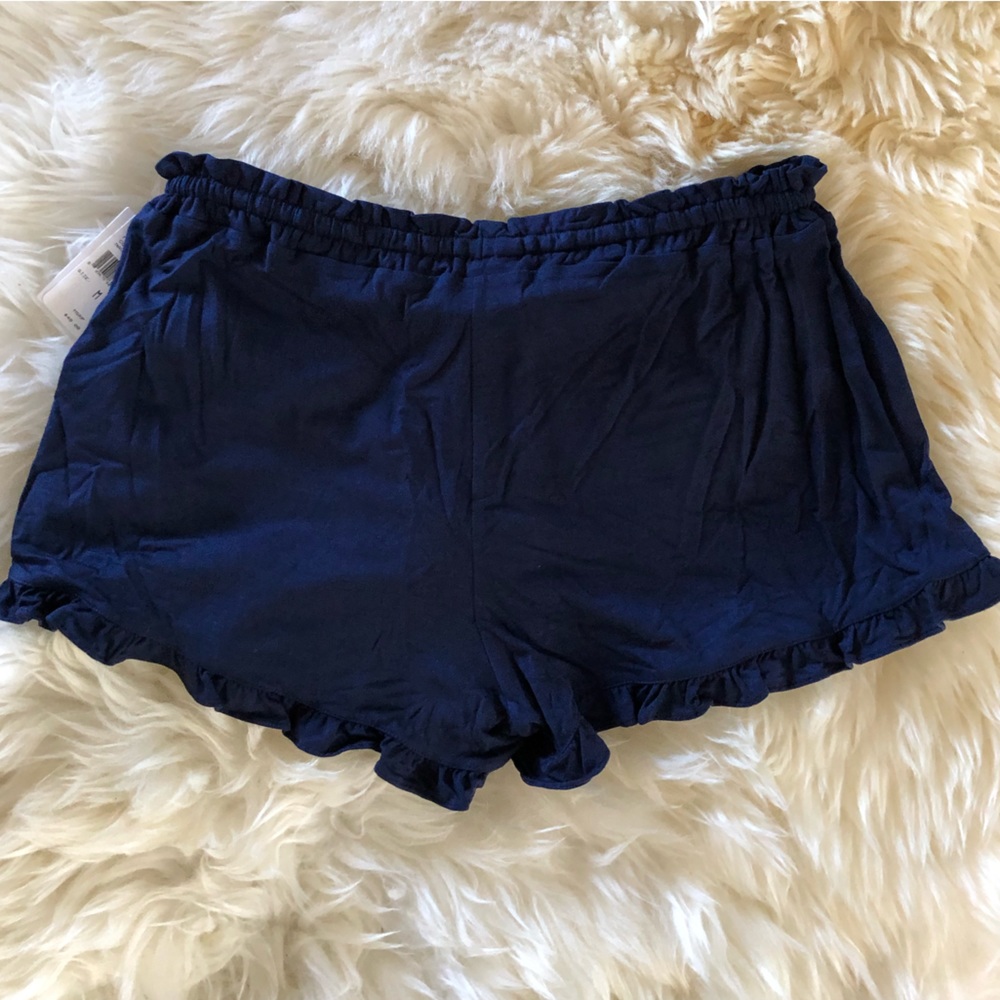 Josie Natori Ruffled Drawstring Pajama Shorts - Picture 3 of 3